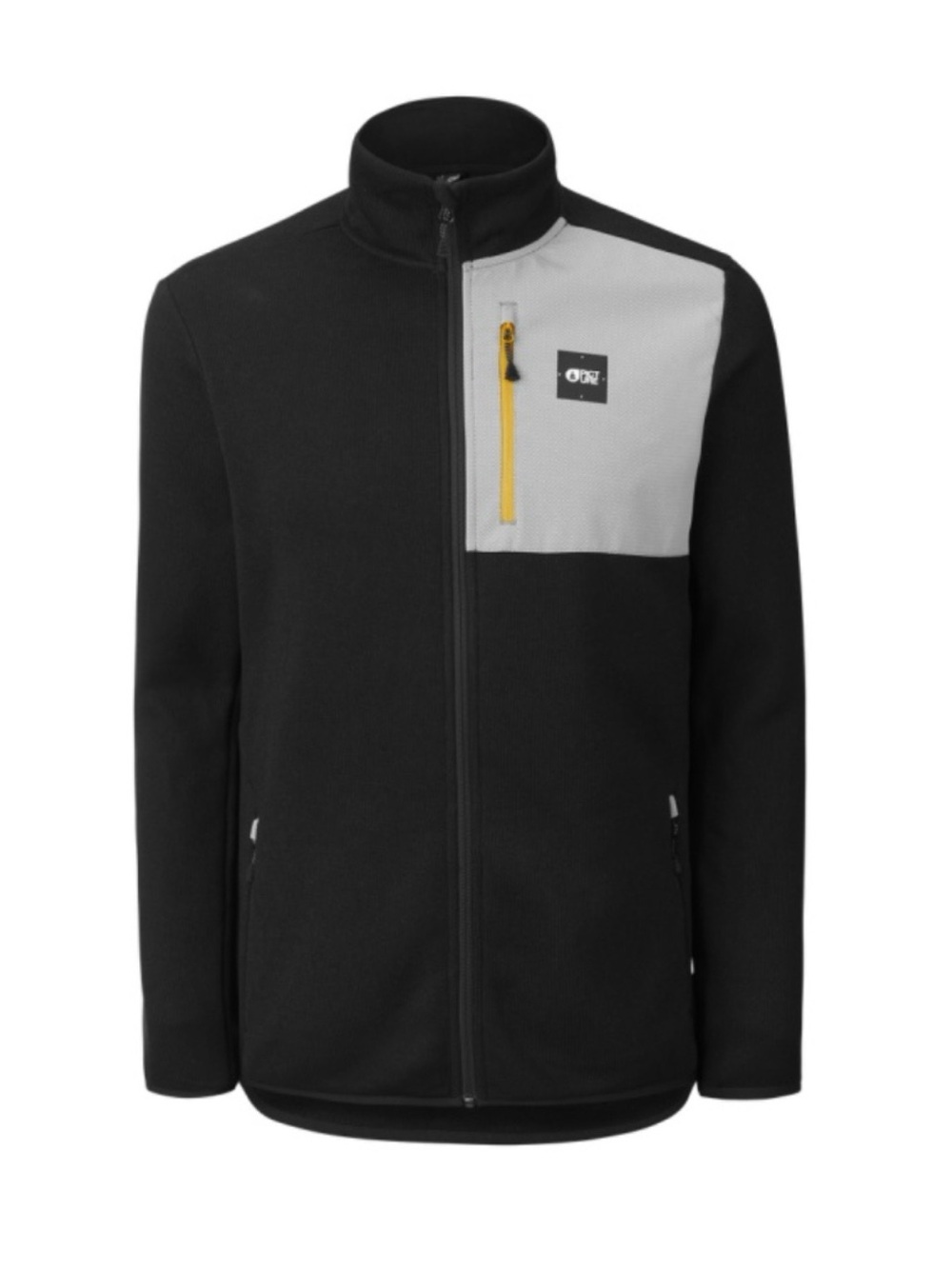 Picture Origin Jacket Black Lightweight Fleece with Light Gray Chest Panel